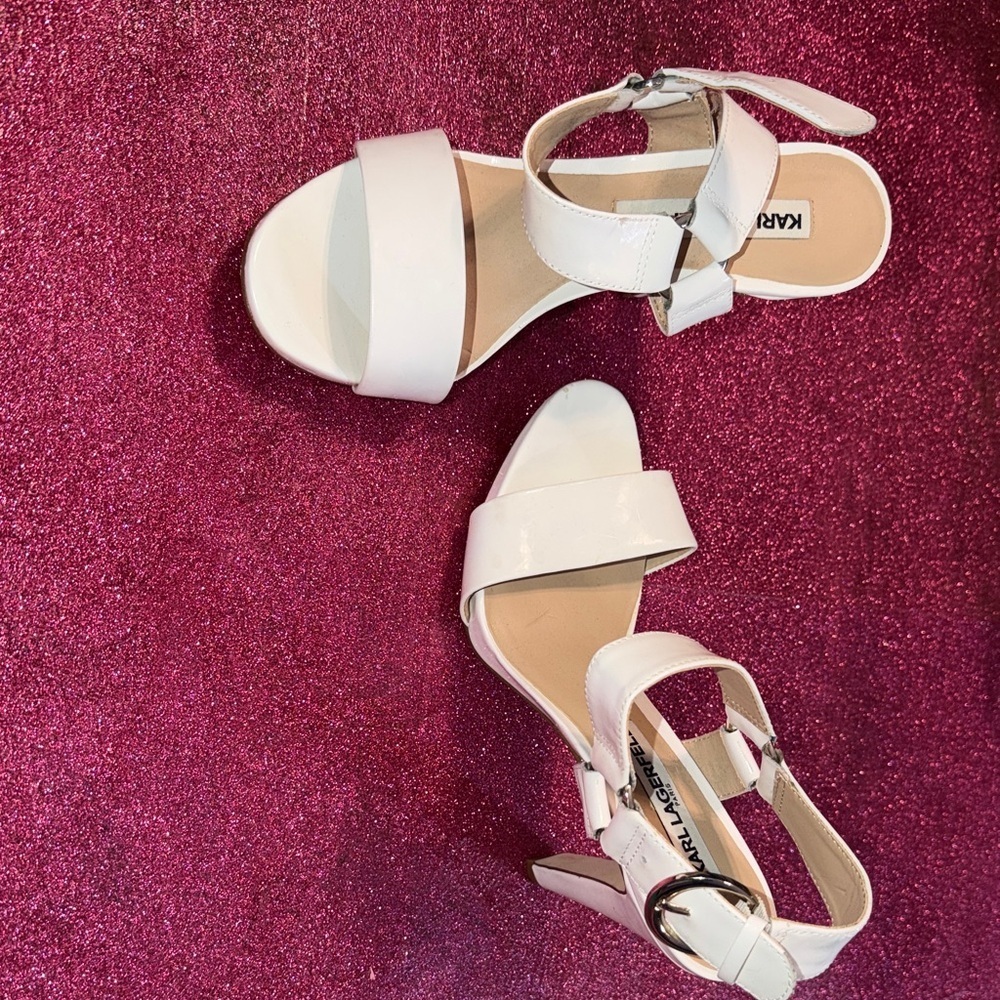 Karl Lagerfeld Elegant White Sandals - Picture 5 of 5